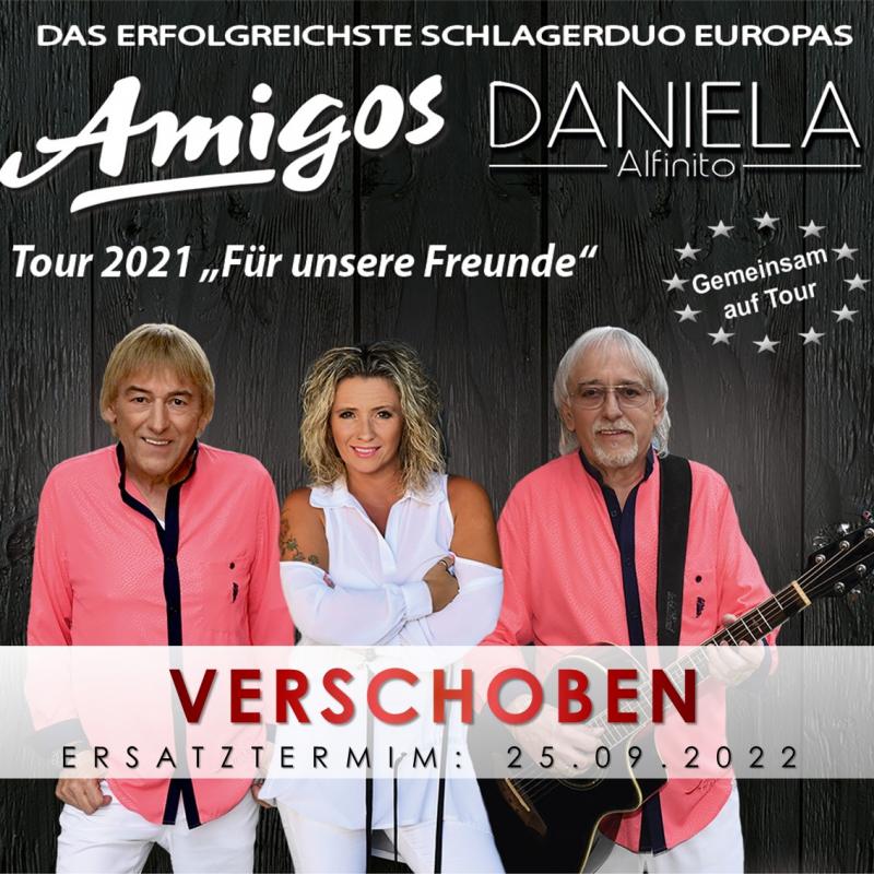 Titelbild Amigos & Stargast Daniela Alfinito -