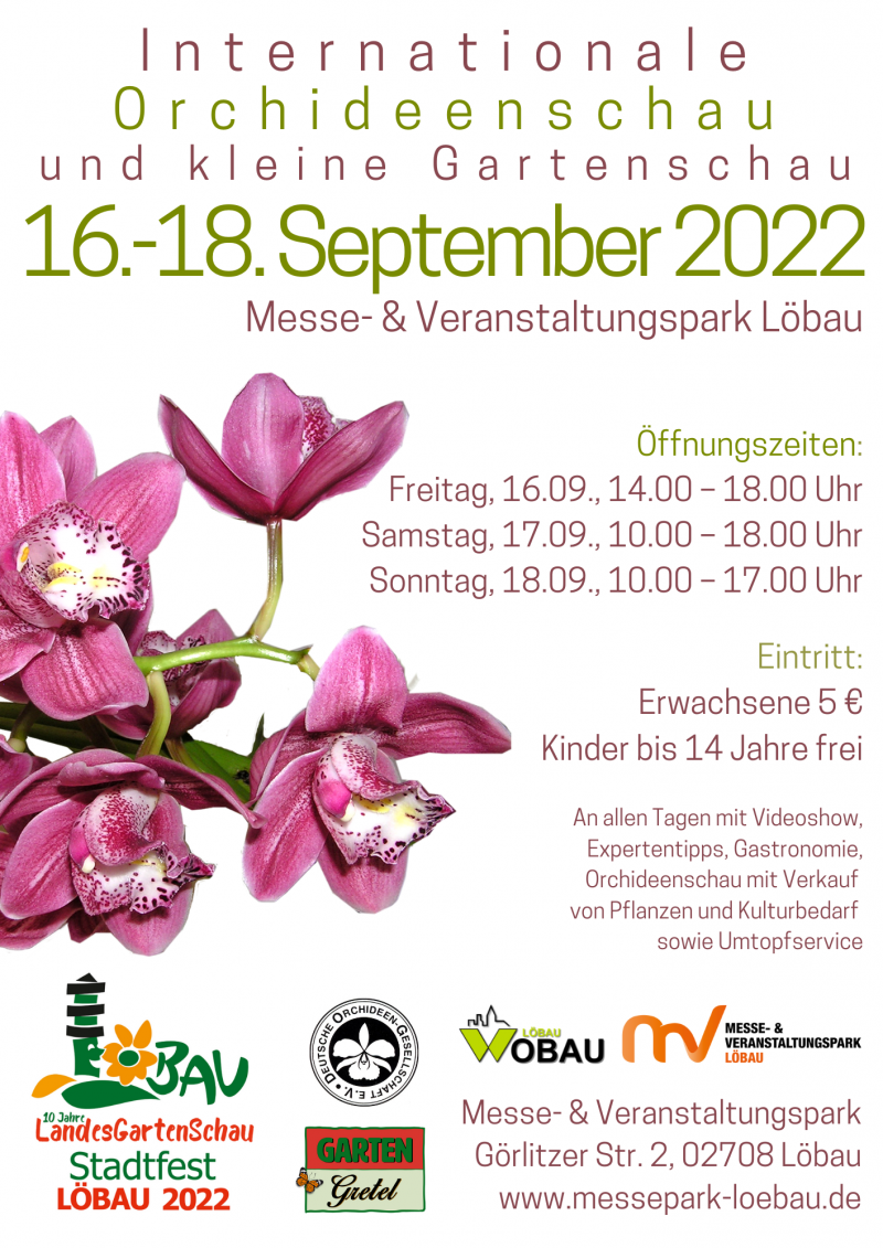 Titelbild 10 Jahre Landesgartenschau mit internationaler Orchideenausstellung
