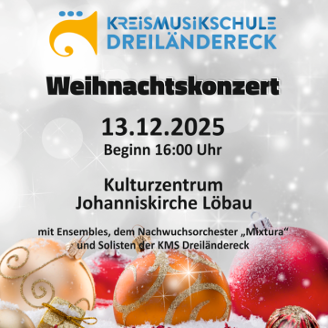 Weihnachtskonzert der Kreismusikschule Dreiländereck